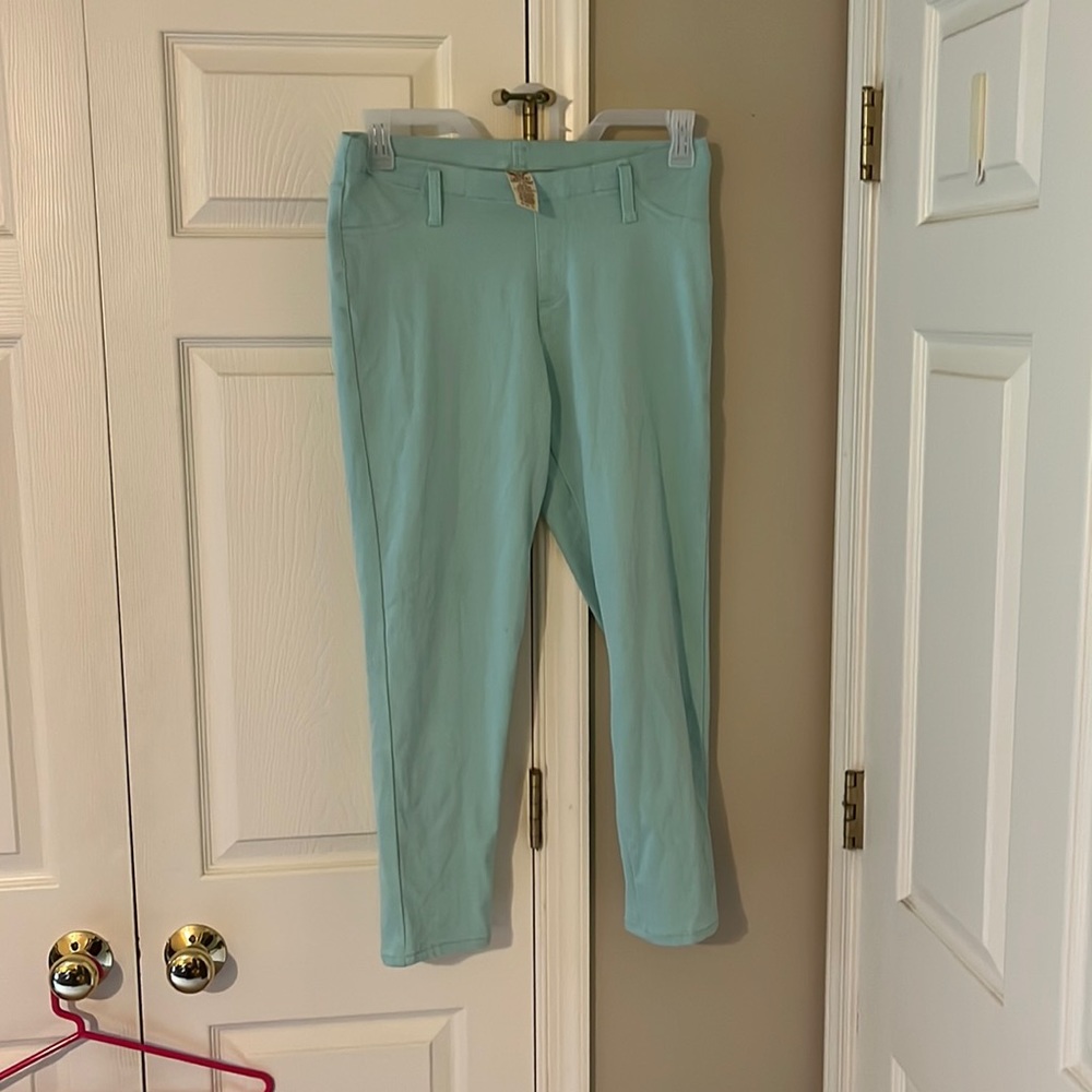 Size L Faded Glory Teal Jeggings